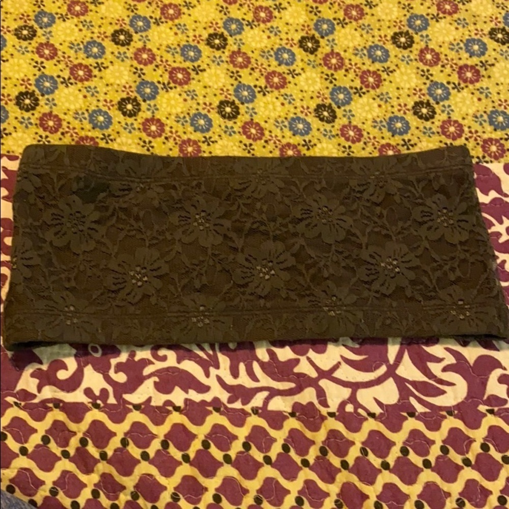 Grey lace bandeau by Zenana outfitters size small